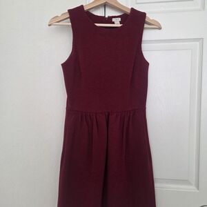 J. Crew Burgundy Midi Dress